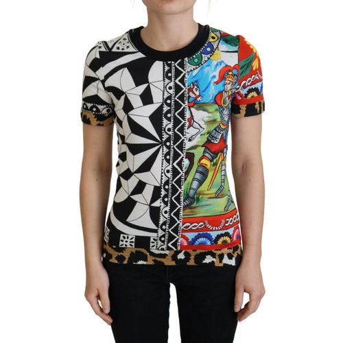 Geprinte Korte Mouw Crew Neck Top