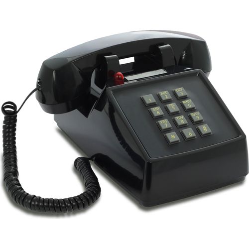 Opis PushMeFon cable Retrotelefon mit Tasten, Tastentelefon, Festnetztelefon, US Telefon