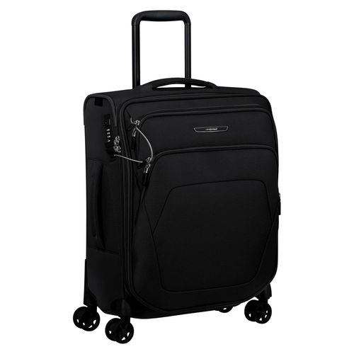 Spark SNG Eco - Handgepäckkoffer 55 x 40 x 23 cm - Weichgepäck Kabinentrolley für EasyJet und die meisten Airlines, erweiterbar, 48/55L - Schwarz