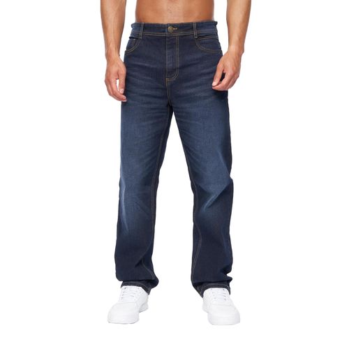 Duck and Cover Heren Rushawn Relaxed Fit Jeans (Donkere wasbeurt)