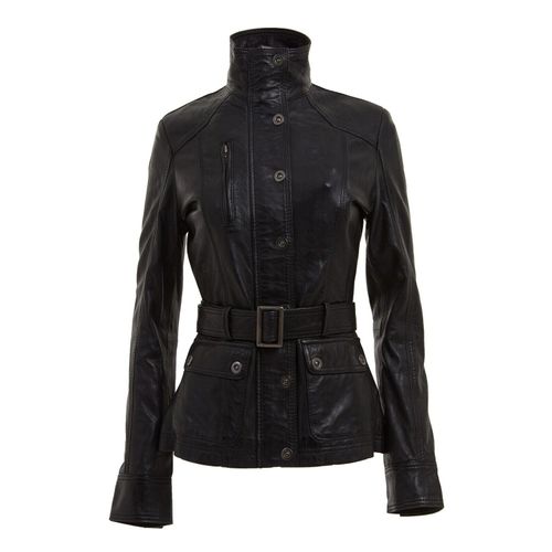 Dames leren militair geïnspireerde bikerjack-Middleton