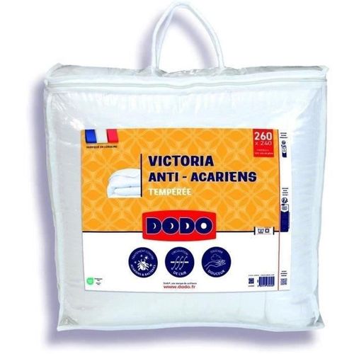 VICTORIA Anti-Milben-Bettdecke für gemäßigte Klimazonen, 240 x 260 cm, weiß