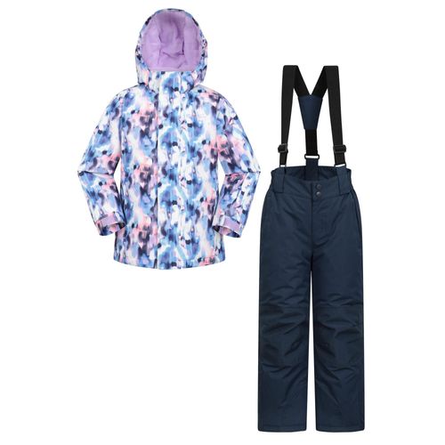 Mountain Warehouse kinder-/kinderski-jas en -broek met patroon (Paars)