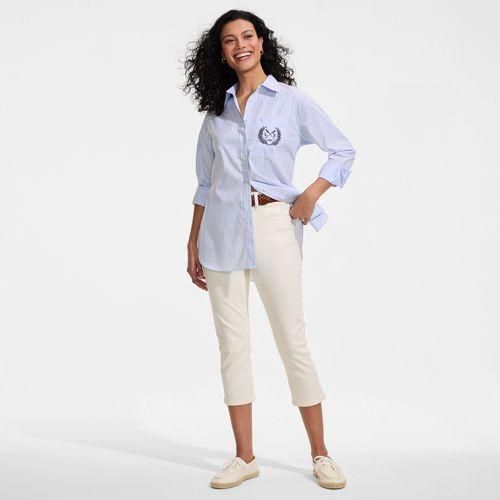 All-Day CoolMax Capri-Jeans für Damen, Damen, size: regular, Elfenbein, Baumwolle/Polyester/Baumwoll-Mischung, by Lands' End