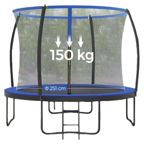 305 cm Gartentrampolin – Outdoor-Trampolin mit Sicherheitsnetz – 150 kg