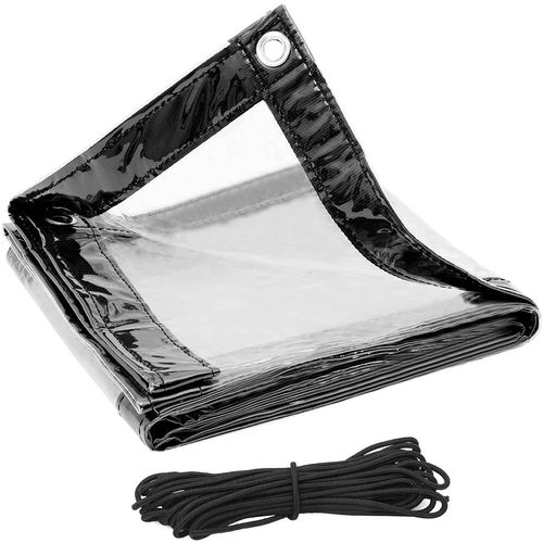 Transparente PVC-Plane mit Ösen und Seil 3x4 m | Transparent | 3x4 m