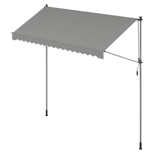 Klemmmarkise mit Kurbel - Terrassenüberdachung - 350 x 120 cm - Stahl und Aluminium