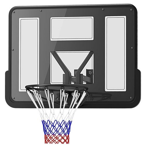 Wand-Basketballkorb – Basketballkorb für drinnen und draußen | Farbe: Schwarz