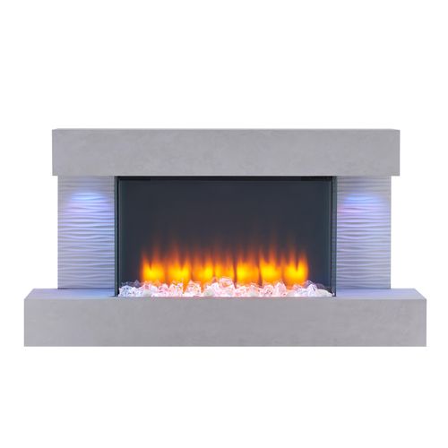 Elektro-Wandkamin BALDERIA Aieda – Heizung bis 2000 W, betonoptik