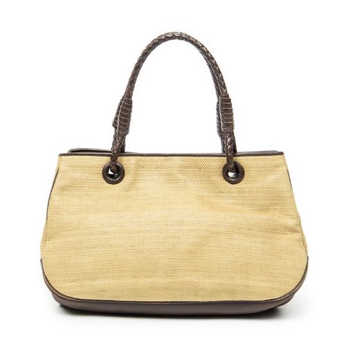 Vintage Straw Tote schoudertas
