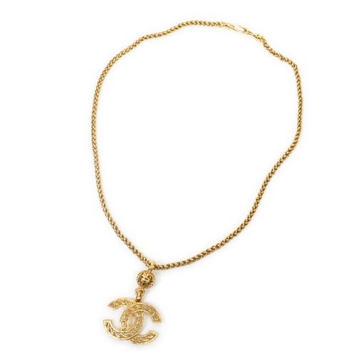 Large CC Pendant Necklace Ketting