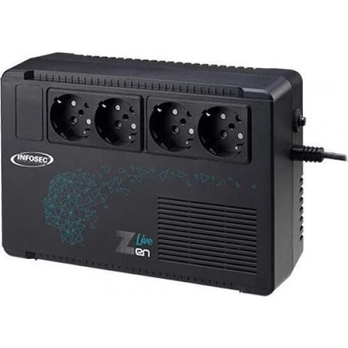 Infosec Zen Live 500, Line-Interaktiv, 0,5 kVA, 300 W, Sine, 162 V, 290 V