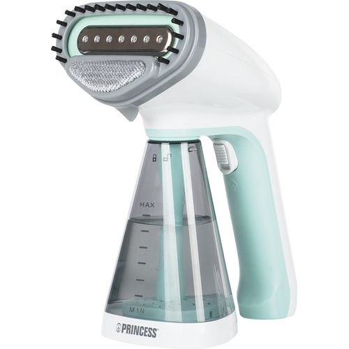 Princess 332846 Hand-Dampfbürste, Tragbare Dampfbürste, 0,26 l, Blau, Weiß, 25 g/min, 1500 W