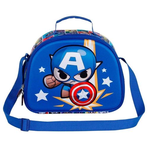 Marvel-3D-Lunchbag, 25,5 x 20 cm, Punch Blau