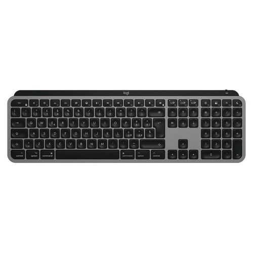 Logitech MX Keys S for Mac, Kabellos, Bluetooth, QWERTY, Grau