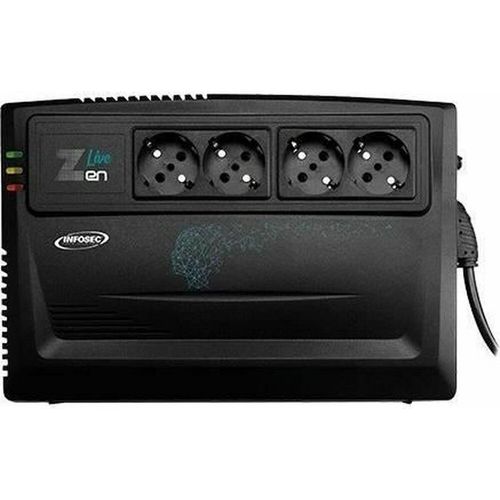 Infosec Zen Live 800, Line-Interaktiv, 0,8 kVA, 480 W, Sine, 162 V, 290 V