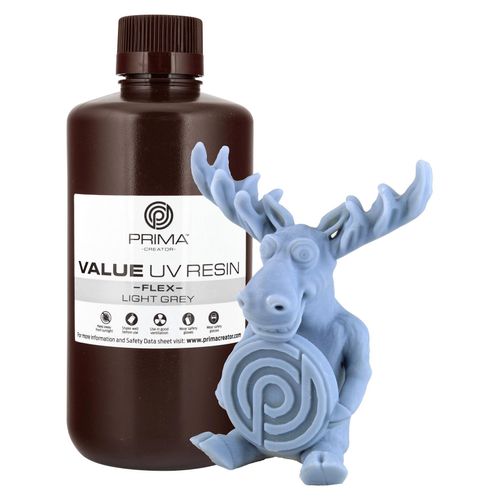 PrimaCreator Value Flex UV Resin - 1 kg - Light Grey