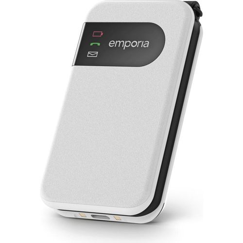 Emporia emporiaSIMPLICITYglam.4G, Klapphandy, Single SIM, 7,11 cm (2.8"), Bluetooth, 1300 mAh, Schwarz, Weiß