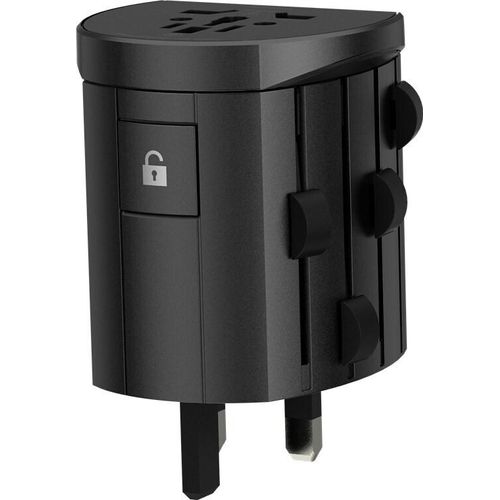Skross Alpha, Universal, Universal, Typ B, Typ C (Euro-Stecker), Typ G (VK), Typ I (AU), Typ J (CH), Typ L (IT), Typ N (BR), Typ B, Typ C, Typ G (VK), Typ I (AU), Typ J (CH), Typ L (IT), Typ N (BR), 100 - 250 V, Schwarz
