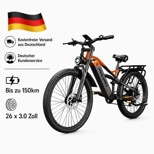 26 Zoll vollgefedertes Fat-E-Bike PE86PRO mit 250W Motor, 20Ah Samsung-Akku