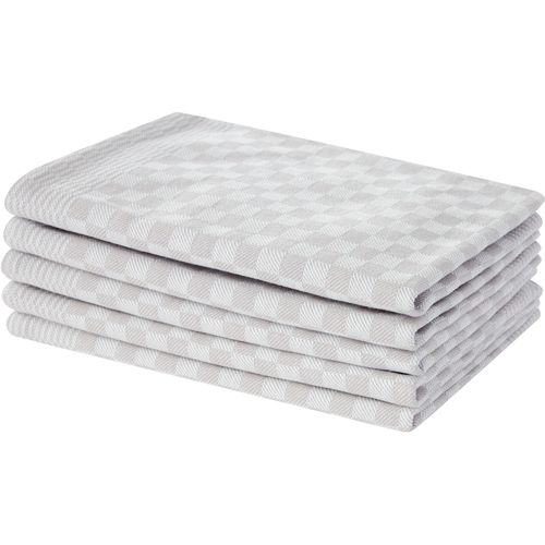 Geschirrtuch OTTO HOME "Keersten Premium", grau, B:50cm L:70cm, Geschirrtücher, Geschirrtuch, hochwertig, Grubentuch, 100 % Baumwolle, 5er-Set, 65 × 50 cm