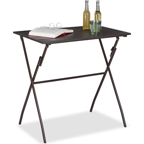 relaxdays Klappbarer Gartentisch Holz-Optik