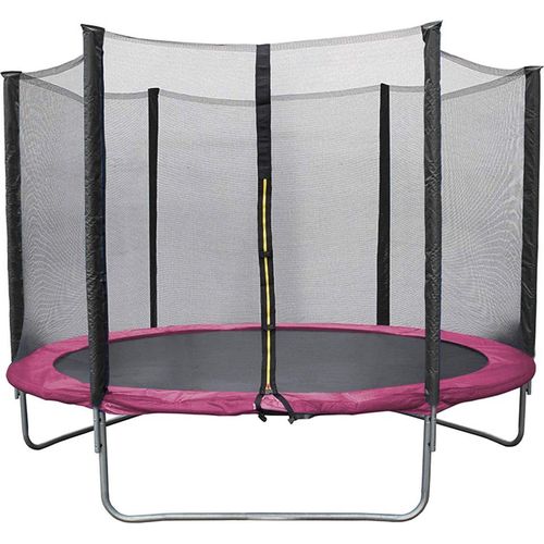 Trampolin Gartentrampolin Ø183cm Kindertrampolin mit Sicherheitsnetz Trampolin Outdoor Rosa
