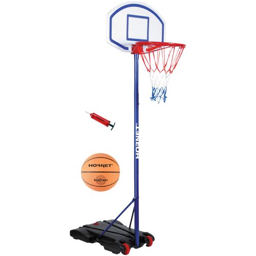 Basketballständer HORNET BY HUDORA "Hornet 205", blau (blau, weiß), Ballsportkörbe, KinderH:240cm, mobil, höhenverstellbar bis 205 cm, H:240cm
