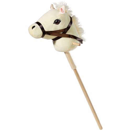 Steckenpferd HEUNEC "Steckenpferd mit abnehmbarem Stecken, beige", beige, Steckenpferde, KinderH:75cm, Polyester, mit Sound, H:75cm