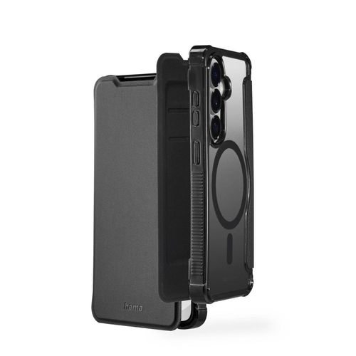 HAMA Smartphone-Hülle "Handytasche für Samsung Galaxy S26, klappbar", schwarz, Smartphones, Hüllen, D3O Stoßschutz, Kartenfächer, Magnetverschluss, Kunstleder