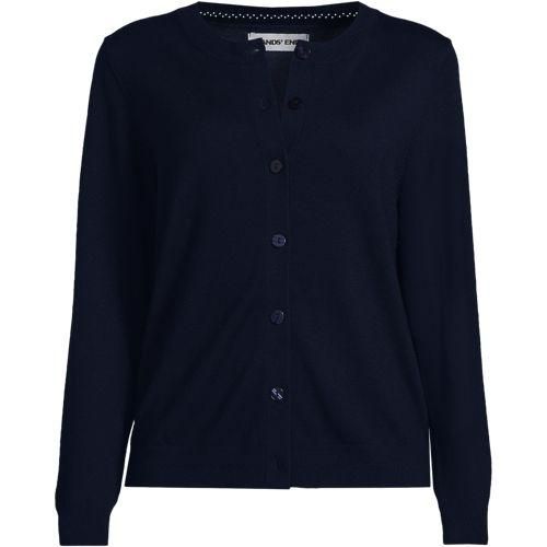 Merino-Cardigan für Damen, Damen, size: regular, Blau, by Lands' End