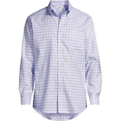 CLASSIC FIT. Buttondown-Kragen. Oxfordhemd, Herren, size: regular, Weiß, Baumwolle, by Lands' End