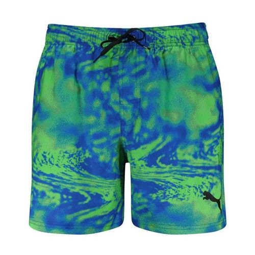 Puma Jongens Bedrukte Sneldrogende Zwemshort (Blauw/Groen)