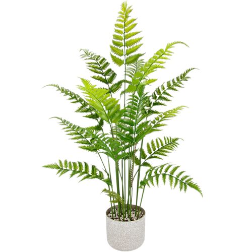 Kunstpflanze I.GE.A. "Künstlicher Waldfarn im Topf Farn Kunstfarn Farnbusch Waldpflanze", grün, B:40cm H:90cm L:40cm, Kunststoff, Kunstpflanzen, Kunstpflanze, Zimmerpflanze Pflanze Grünpflanze Dekofarn Strauch Dekopflanze