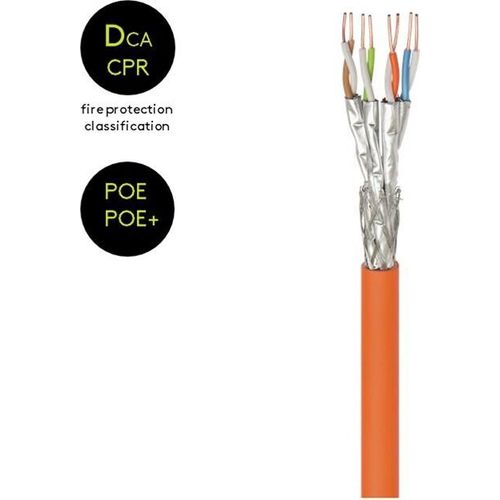 Goobay CAT 7A Netzwerkkabel, S/FTP (PiMF), Orange, CU, AWG 23/1 (solid), LSZH