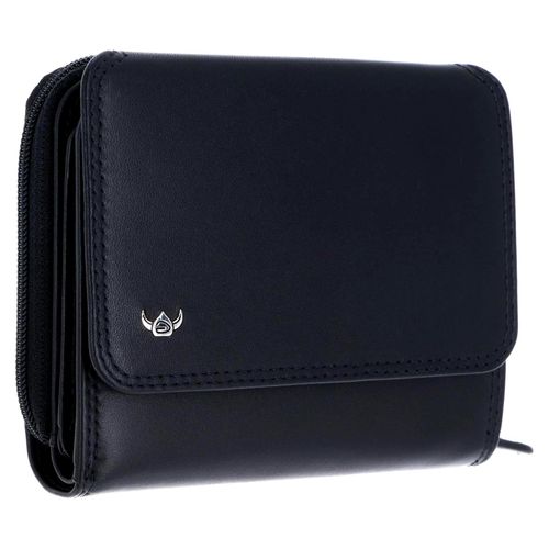 Leder Geldbörse Polo RFID Protect RV-Börse 3316 Schwarz