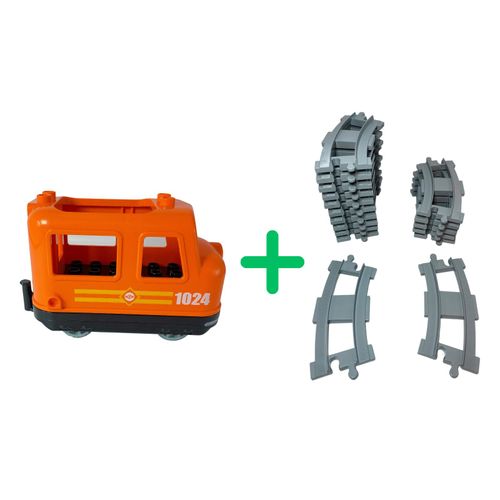 LEGO® DUPLO® Eisenbahn Lokomotive + 16 Schienen - 10875 NEU! Menge 17x
