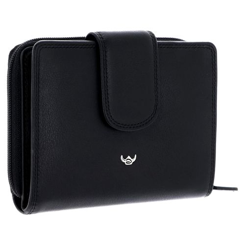 Leder Geldbörse Polo RFID Protect RV-Börse 3331 Schwarz