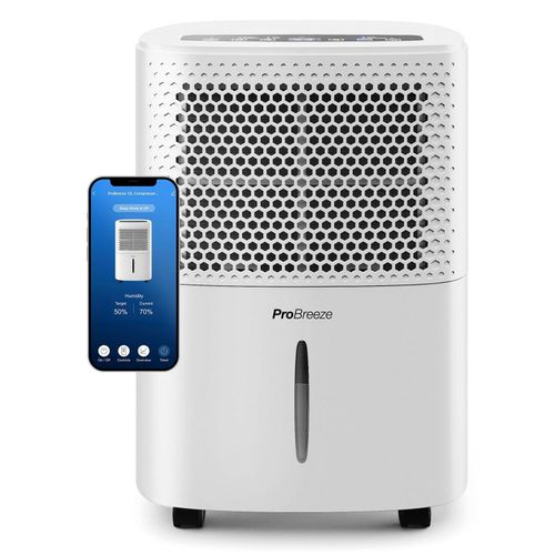 Pro Breeze® Eco Kompakt 12L/Tag Smart Luftentfeuchter – Nur 5ct/h Betriebskosten mit Feuchtigkeitssensor LED-Anzeige Wäschefunktion & automatische Abschaltung