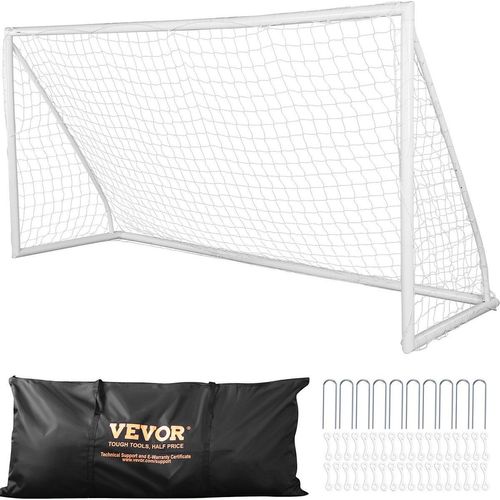 Tragbares Fußballtor, 12 x 6 ft Fußballnetz, Fußballnetz für Erwachsene und Kinder für den Garten, großes Trainingsfußballnetz, Fußballtor-Set für Jugendtraining, Allwetter-Fußballtore für den Außenbereich mit Tragetasche, 1 Packung
