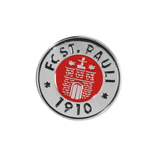 Pins FC ST. PAULI "FC St. Pauli Pin FC St. Pauli Logo", silber, Metall, Broschen