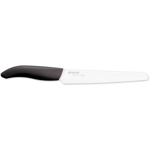 Brotmesser KYOCERA "GEN", schwarz (schwarz, weiß), Klingenlänge 18cm, Keramik, Kochmesser, Brotmesser, extrem scharf, Klinge 18 cm