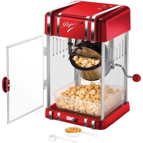 UNOLD Popcornmaschine "Retro 48535", rot (rot metallic, chrom), B:25cm H:43,3cm T:28,6cm, Popcornmaschinen