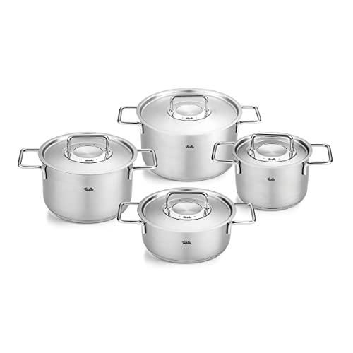 Topf-Set FISSLER "Fissler Pure Collection", silber (silberfarben), Töpfe, Made in Germany
