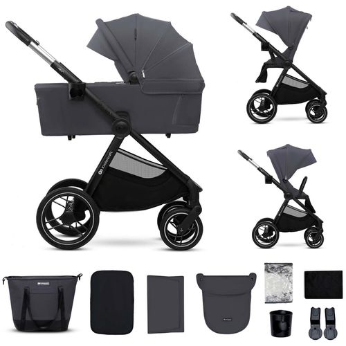 Kombi-Kinderwagen KINDERKRAFT "NEA 2 2in1", Kinder, grau (deep grau), Kinderwagen