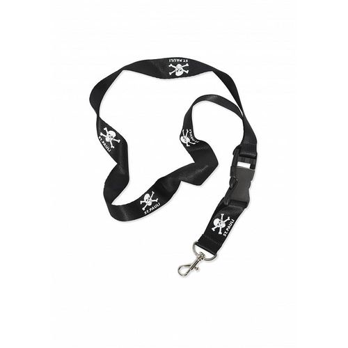 Schlüsselanhänger FC ST. PAULI "FC St. Pauli Schlüsselband FC St. Pauli Totenkopf", Herren, schwarz-weiß (schwarz), Schlüsselanhänger Schlüsselanhänger