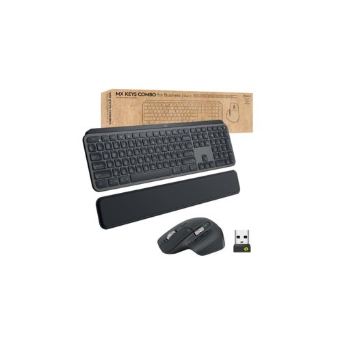 LOGITECH Tastatur "MX Keys combo for Business Gen 2", schwarz, B:7,5cm H:14,6cm T:45,2cm, Tastaturen