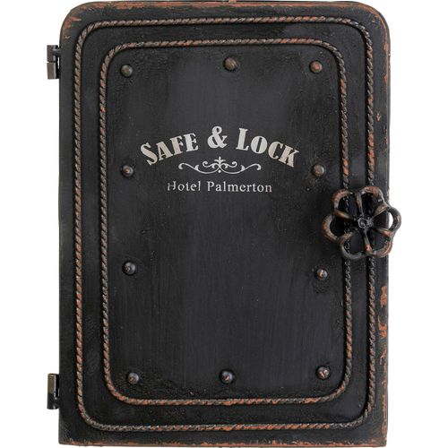 Schlüsselkasten KARE DESIGN "Safe", schwarz, B:24cm H:31cm T:12,5cm, Stahl, Schlüsselkästen, Schlüsselkasten