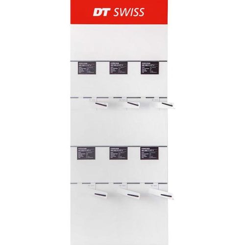 DT Swiss POS Package 80 x 200 cm Weiß/rot - professionelles Laufrad-Display