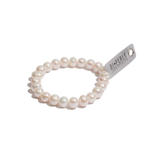 Perlenarmband DI PERLE "Damen Perlenschmuck Süsswasser Perlen Armband ( 19 cm )", weiß, Armbänder, Damen, 19, Perlenarmband, Damen Perlenschmuck
